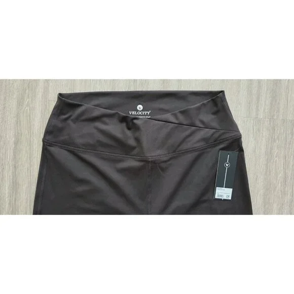 Velocity 2X Plus High Rise Flare Wide Leg Stretch Yoga Pants Bootcut - Picture 7 of 16